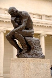 Thinking away.Greek Thinker Auguste Rodin. 